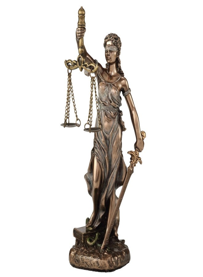 Veronese Design 6 1/2 Themis Greek Goddess of Justice Resin Sculpture Cold Cast Bronze Finish - Image 1