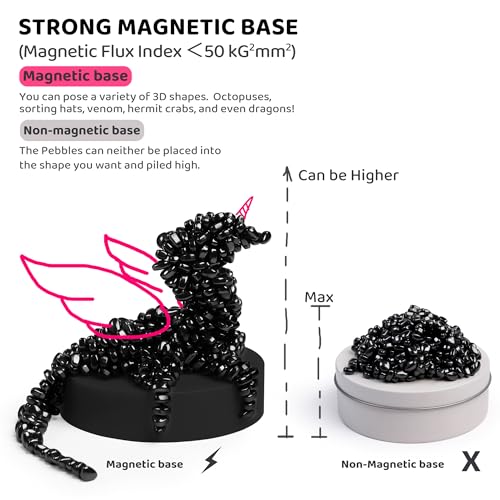 LiKee 500 Packs Magnet Stones Fidget Toys Adults Stocking Stuffer for Kids and Teens Magnetic Rocks Help Relieve Stress Desk Toy for Work and Study Gifts for Boys and Girls Ages 14 Years Old - Image 5