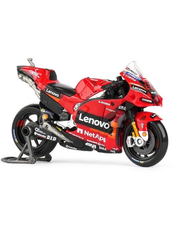 Bburago Bburago 1/18 Scale 36391 - Ducati Desmosedici Motorcycle Moto GP - #63 F.Bagnaia & #43 J. Miller  - Image 1
