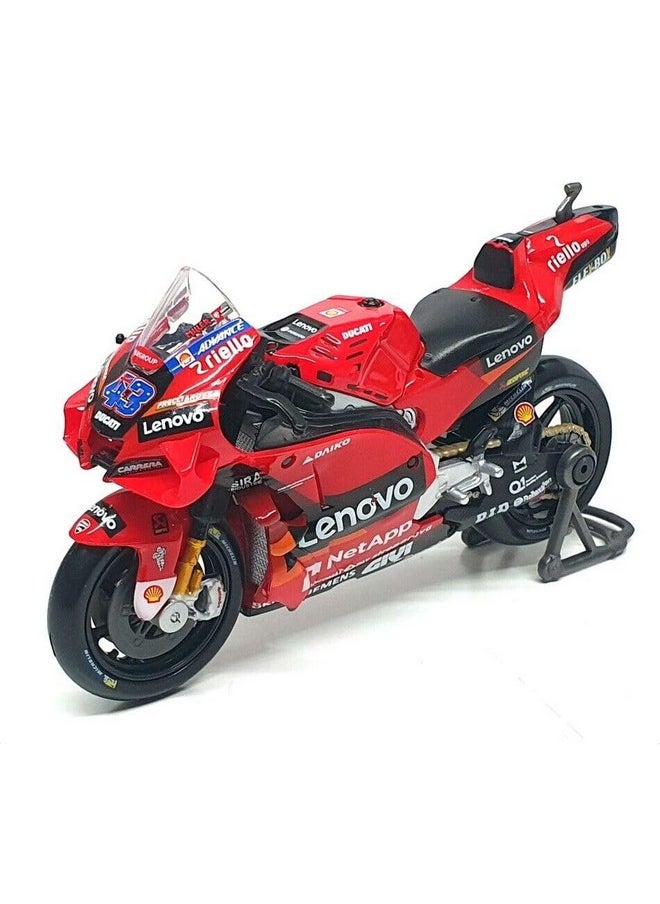 Bburago Bburago 1/18 Scale 36391 - Ducati Desmosedici Motorcycle Moto GP - #63 F.Bagnaia & #43 J. Miller  - Image 2