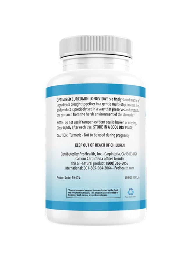 ProHealth Optimized Curcumin Longvida® 500mg 60 Capsules- ProHealth - Image 4