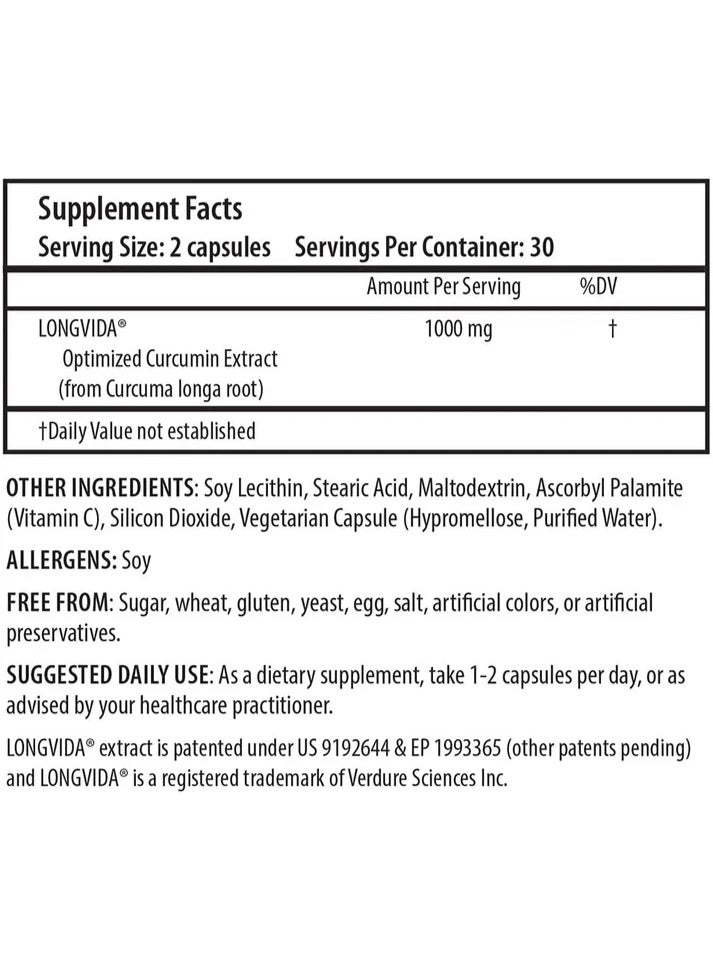 ProHealth Optimized Curcumin Longvida® 500mg 60 Capsules- ProHealth - Image 5