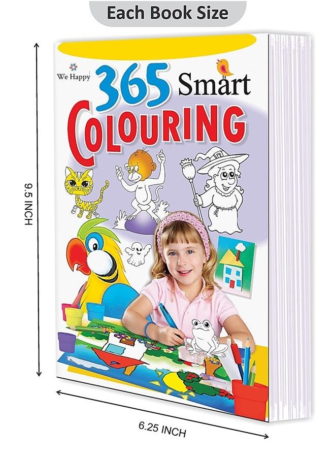 We Happy - Pack of 2 365 Smart Activities and Coloring Books Educational and Fun Learning Activity for Kids with different Challenges and Enjoyable Games - Image 1