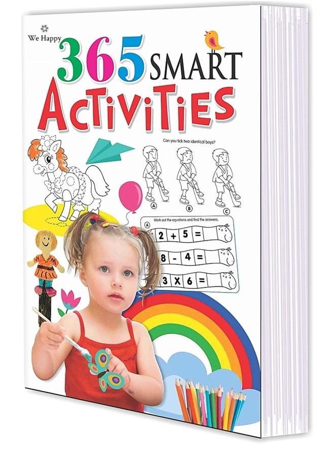 We Happy - Pack of 2 365 Smart Activities and Coloring Books Educational and Fun Learning Activity for Kids with different Challenges and Enjoyable Games - Image 1