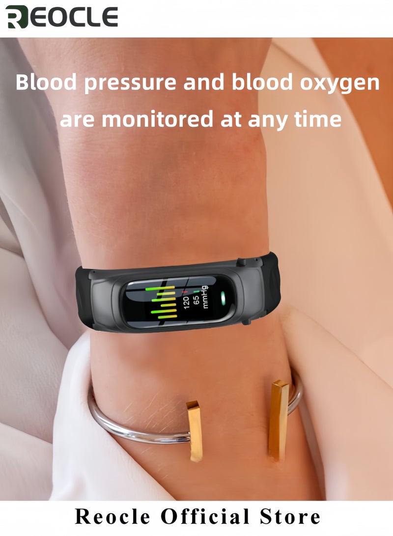 REOCLE Fitness Tracker Smart Watch with 0.96Inch TFT Touch Display Sports Wristband Bluetooth Call Heart Rate Blood Oxygen Sleep Monitor Waterproof Tracker for Women & Men - Image 5