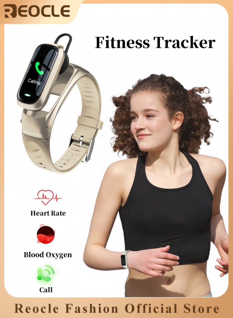 REOCLE Fitness Tracker Smart Watch with 0.96Inch TFT Touch Display Sports Wristband Bluetooth Call Heart Rate Blood Oxygen Sleep Monitor Waterproof Tracker for Women & Men - Image 1