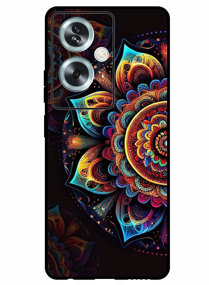 Theodor Protective Case Anti Scratch Shock Proof Bumper Cover For Oppo A2 Colourful Side Flower - Image 1