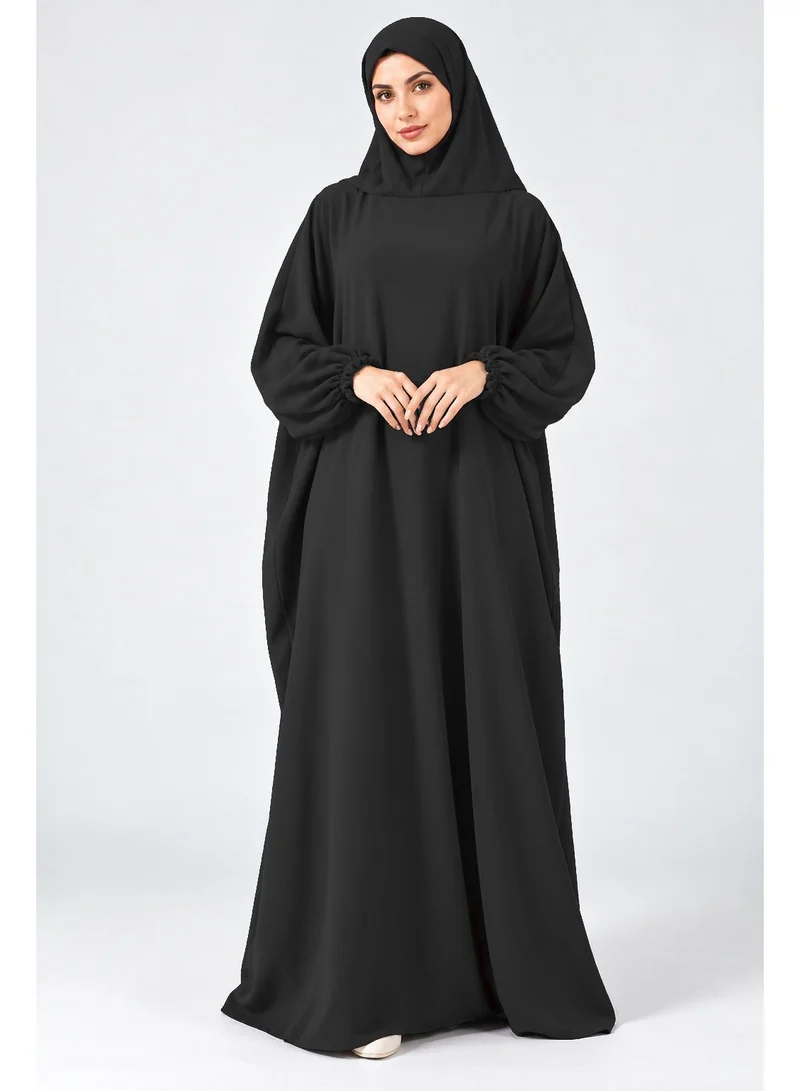 Neuness Neuness Women's Full Length Cey Fabric Hooded Prayer Dress Abaya