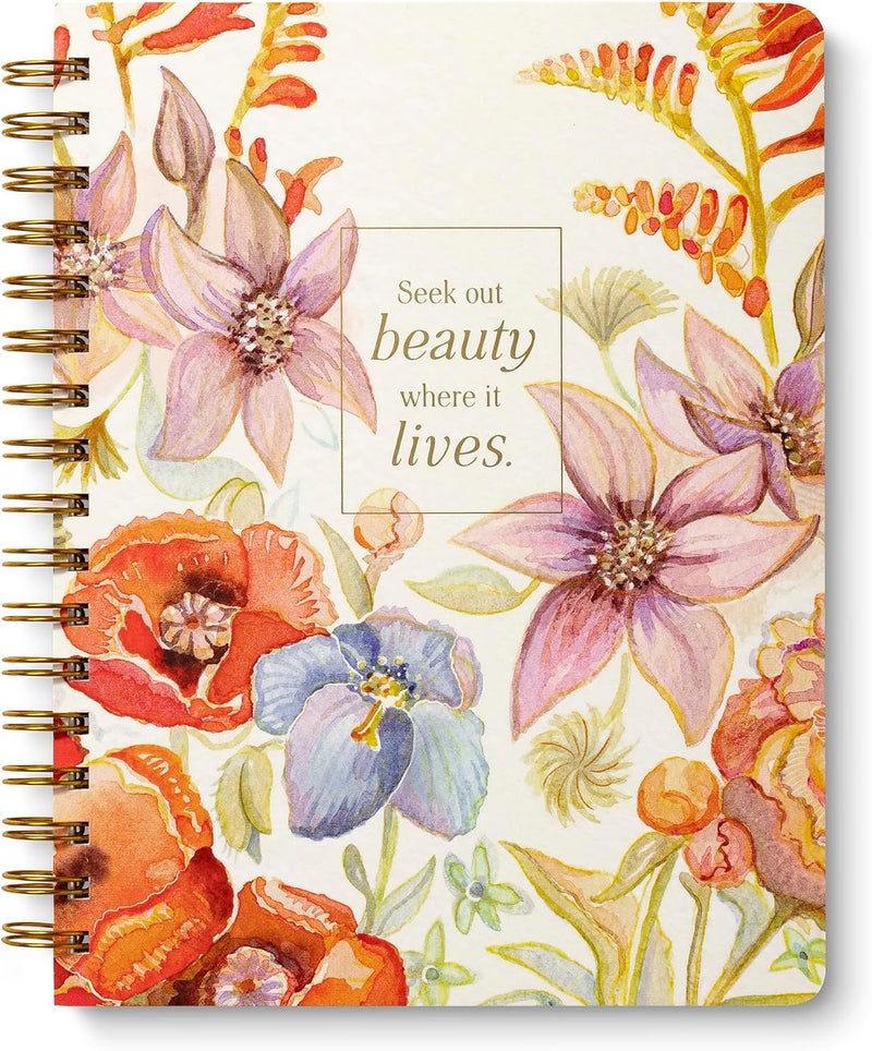 Compendium Spiral Notebook – Seek Out Beauty Where It Lives. – A Designer Spiral Notebook with 192 Lined Pages, College Ruled, 7.0" W x 9.25" H - Image 1