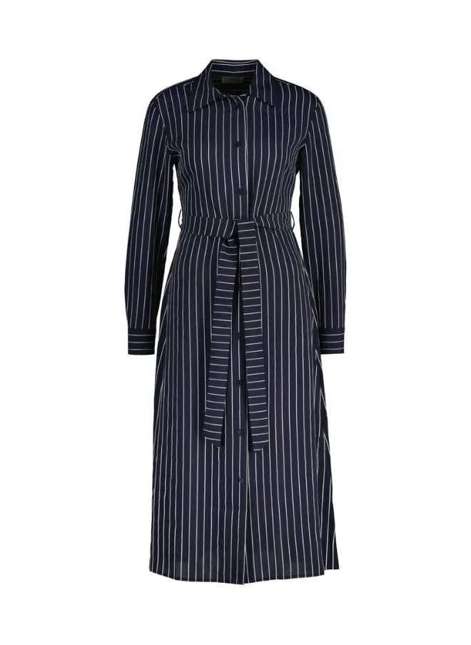 غانت Slim Pinstriped Shirt Dress