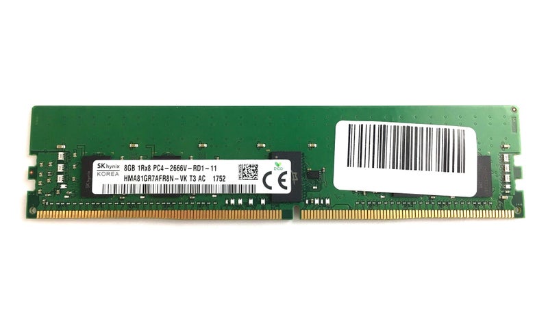 Hynix SK HYNIX 8GB HMA81GR7AFR8N-VK DDR4-2666 ECC RDIMM 1Rx8 PC4-21300V-R CL19 Server Memory