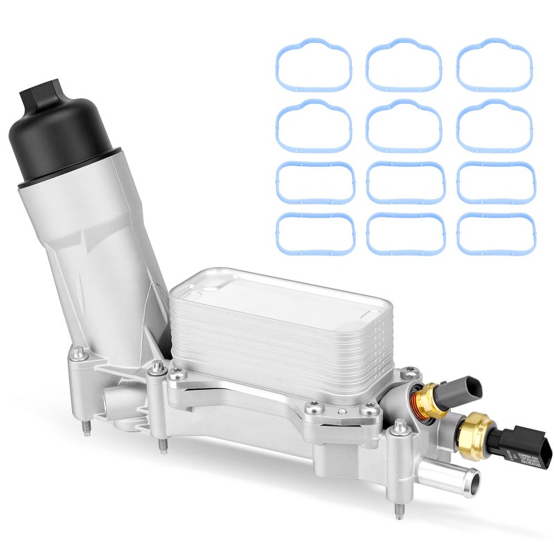 AUTOBABA Upgraded Aluminum Engine Oil Filter Housing with Oil Cooler Sensors and Gaskets Compatible with Dodge Charger Challenger Journey Jeep Wrangler Ram 1500 2500 3500 Chrysler 200 300 36L V6 - Image 2