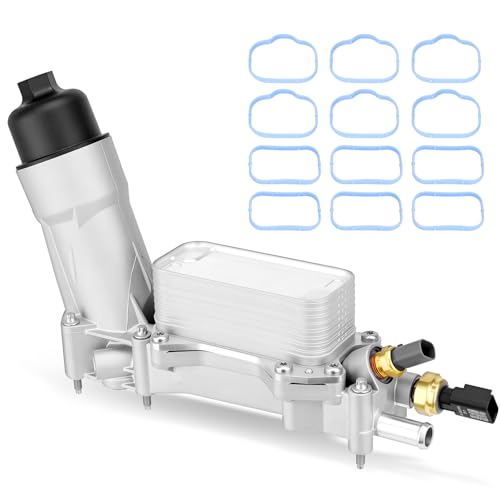 AUTOBABA Upgraded Aluminum Engine Oil Filter Housing with Oil Cooler Sensors and Gaskets Compatible with Dodge Charger Challenger Journey Jeep Wrangler Ram 1500 2500 3500 Chrysler 200 300 36L V6 - Image 1