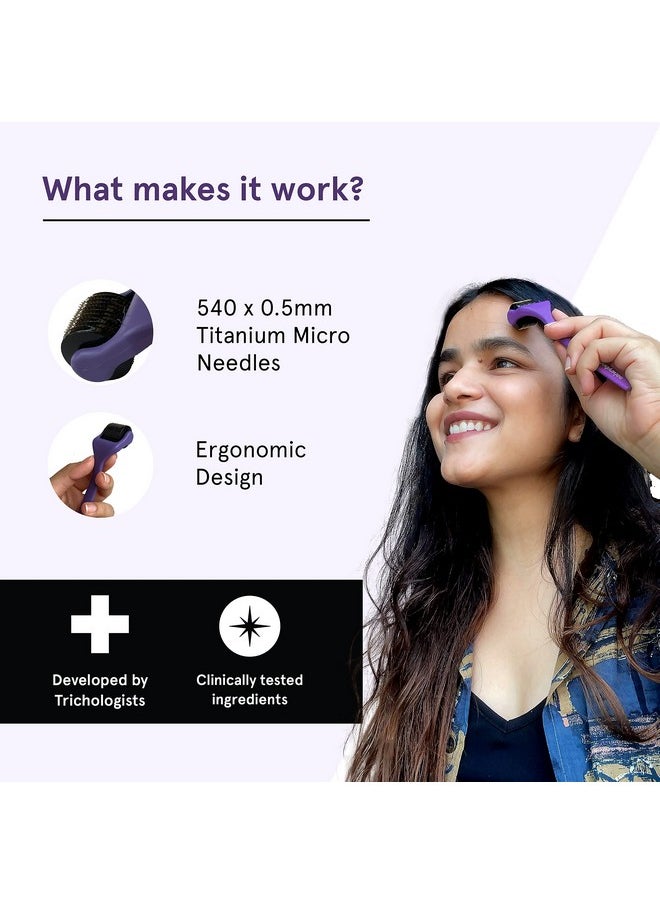 Bodywise - Advance Derma Roller For Women | 540 Micro 0.5Mm Titanium Alloy Needles | Faster Absorption Of Oils & Serums | Reduces Hair Fall & Stimulates Hair Follicles | Safe, Easy & Effective To Use - Image 1
