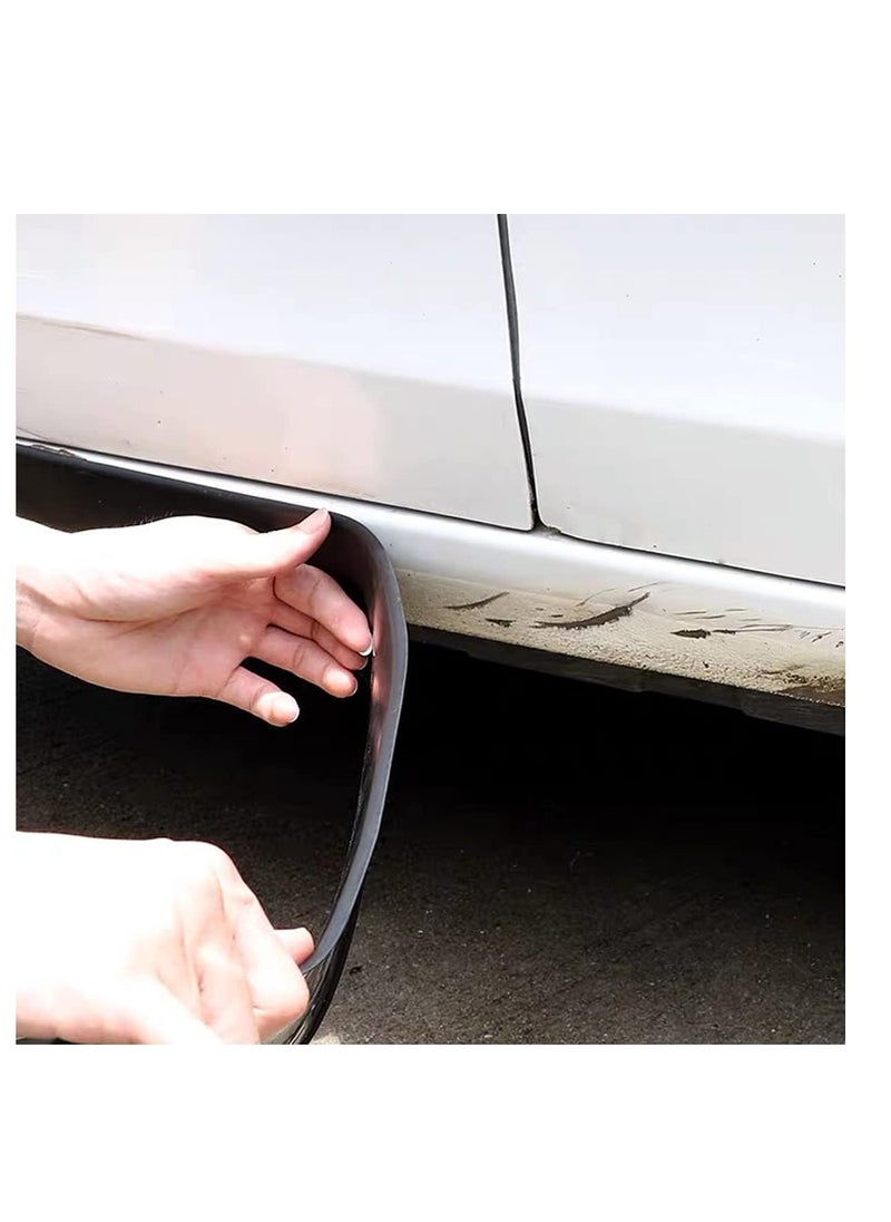 Excefore - 1pcs 13ft*3.15in Side Skirts for Cars Universal, Universal Rubber Anti-Scratch Side Skirts Edge Guards Protector for Sedans, Truck, SUV Before and After Bumper Multifunction Protector(Black) - Image 1