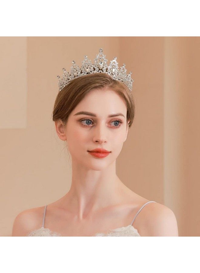 Kamirola Queen Crown And Tiaras Princess Crown For Women And Girls Crystal Headbands For Bridal Princess For Wedding And Party (Sliver) - Image 5