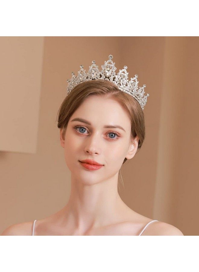Kamirola Queen Crown And Tiaras Princess Crown For Women And Girls Crystal Headbands For Bridal Princess For Wedding And Party (Sliver) - Image 4