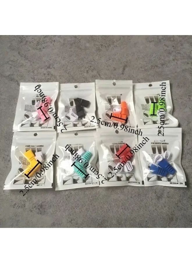 Mixed Color 3pcs Universal Data Cable Protective Cover Anti Break Durable Plastic - Image 1