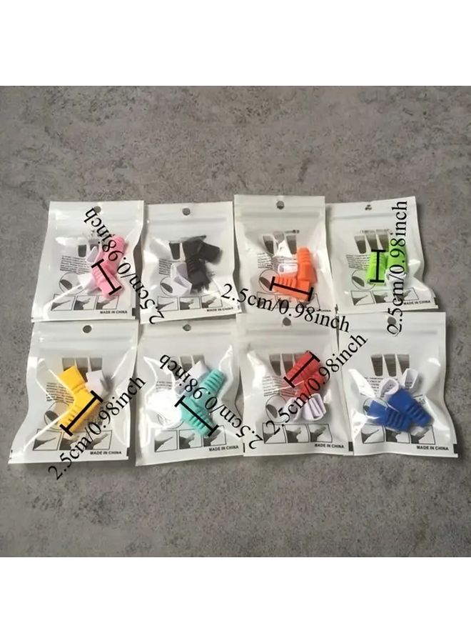 Mixed Color 3pcs Universal Data Cable Protective Cover Anti Break Durable Plastic - Image 3