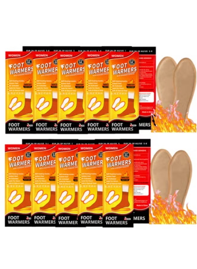 ماركة غير محددة وسادات تدفئة القدمين من sheful Hot Toe - 20 قطعة، وسادات تدفئة طبيعية طويلة الأمد تعمل بالهواء للاستخدام مرة واحدة للأحذية والأحذية الطويلة - بدون رائحة ومريحة للعمل في الهواء الطلق والأنشطة الرياضية مقاس 36-39  - Image 1
