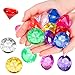 Zomiboo 16 Pcs Acrylic Diamond Large Gems Pirate Round Treasure Acrylic Gemstones Toy Gems Diamond Shaped Gemstones for Home Vase Fillers Party Decor Multicolor157 x 106 Inches - Image 3