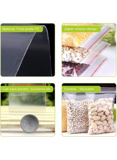 MARKQ [100 Piece] 8 x 11.2 inches Clear Poly Reclosable Zipper Lock Bags - Resealable Plastic Zipper Bags for Organizing, Travel, Food Storage, Sewing Supplies, Cards and More  - Image 5