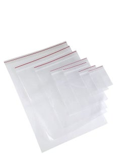 MARKQ [100 Piece] 8 x 11.2 inches Clear Poly Reclosable Zipper Lock Bags - Resealable Plastic Zipper Bags for Organizing, Travel, Food Storage, Sewing Supplies, Cards and More  - Image 1