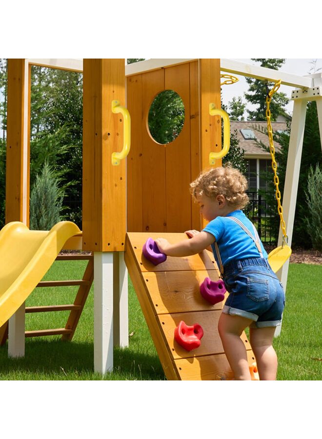 2 Pack Safety Handles,Grab Handle Bars for Outdoor Jungle Gym or Swing Set Grips ideal for Climbing Frame, Tree House, Dens  Play House (Color : YELLOW) - Image 5