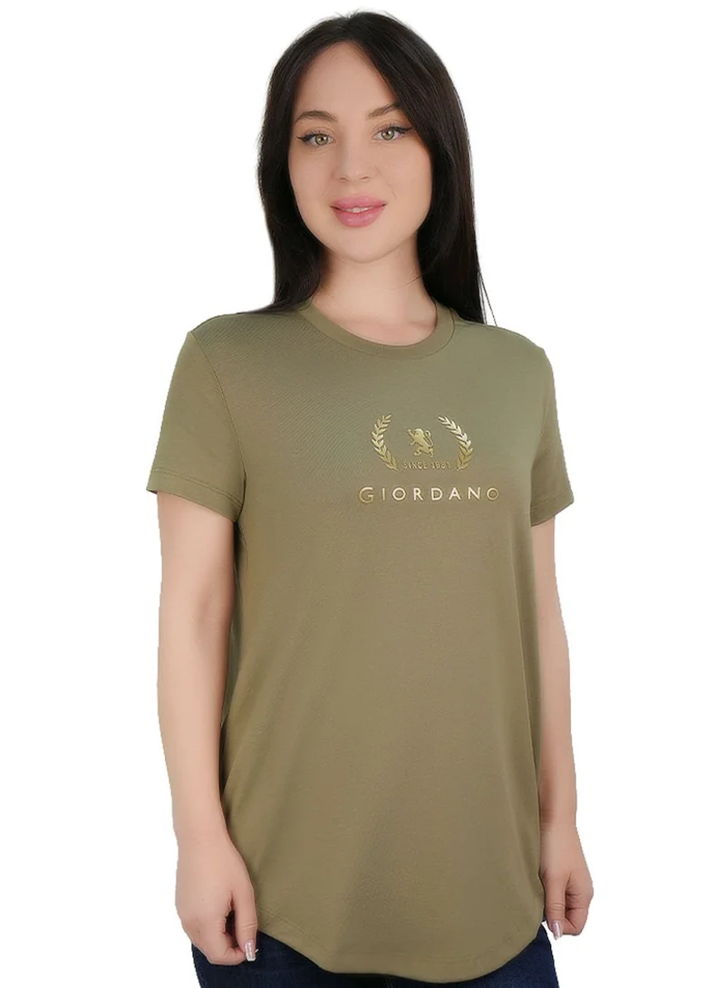 Women’s Regular Fit Cotton Crew Neck Printed Tee