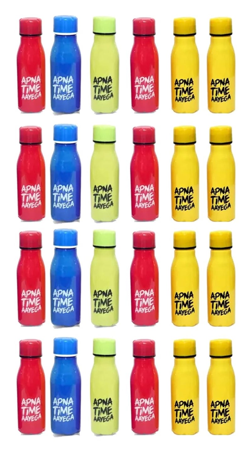 ShubhKraft ShubhKraft Birthday Return Gift For Kids In Bulk Apna Time Aayega Water Bottle For Kids Girls Boys Pack Of 24 Multicolor Plastic 500 ML  - Image 1