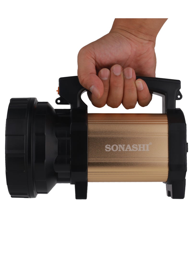 SONASHI - Rechargeable Search Light with Portable Carrying Belt  4600mAh Chargeable Battery with 12 Hours Continuous Working  Searchlight for Hiking Camping and Fishing  FlashlightsSpotlights SSL-724 - Image 1