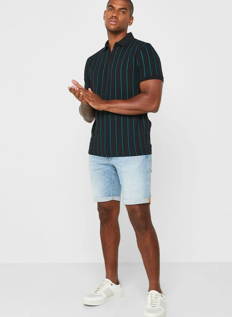 Seventy Five Striped Polo Shirt
