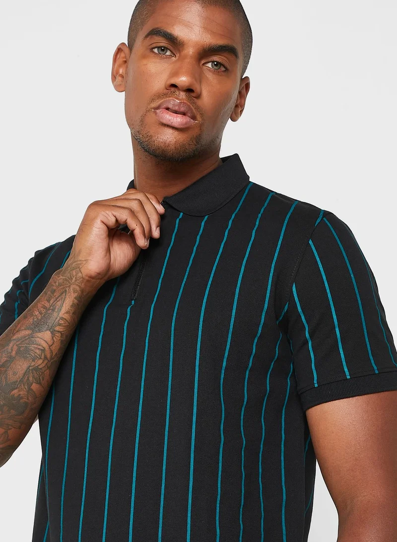 Seventy Five Striped Polo Shirt
