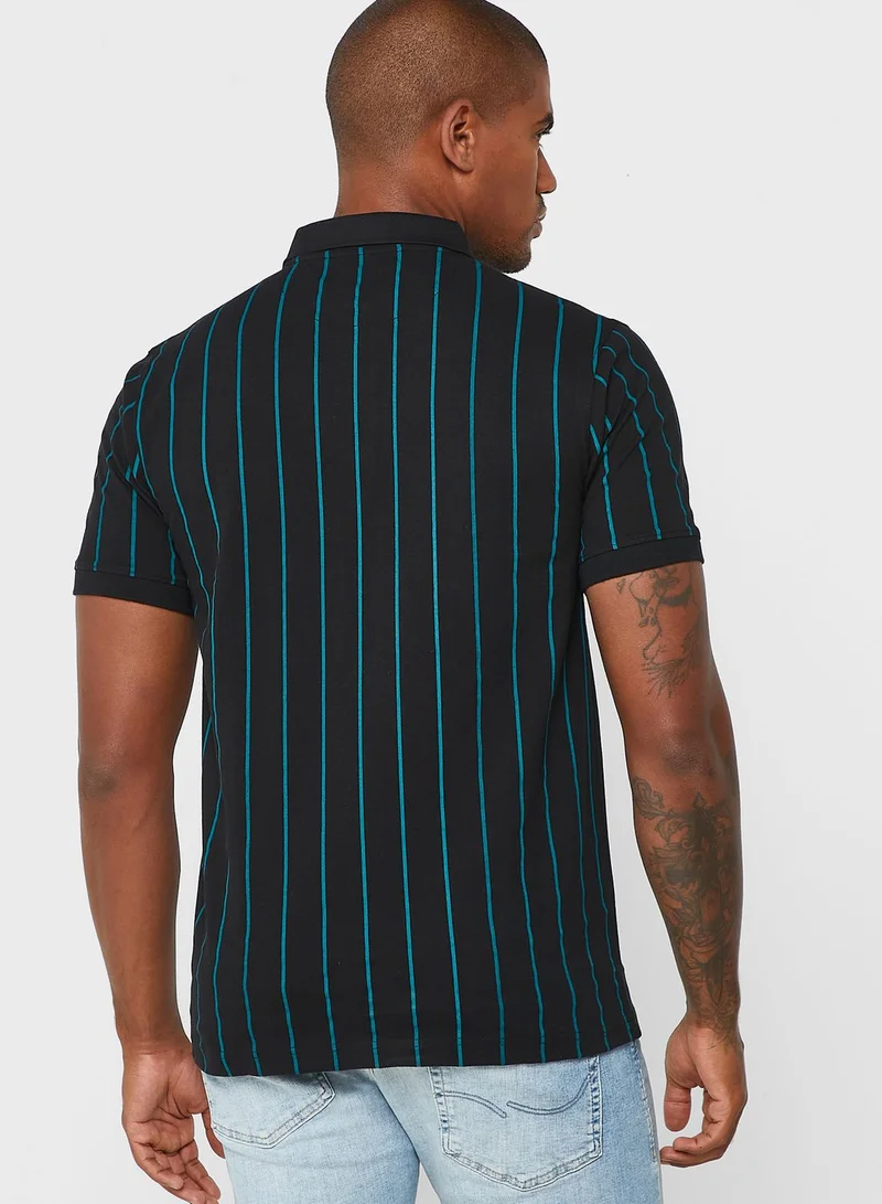 Seventy Five Striped Polo Shirt