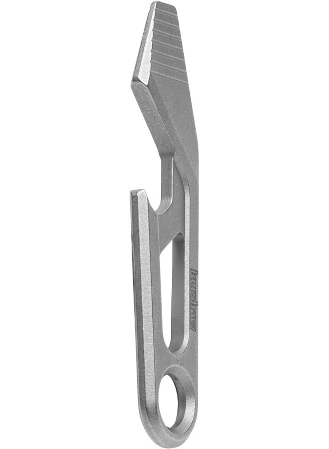 Kershaw Kershaw Recap Keychain Bottle Opener, Gray Multi Tool with Bottle Opener, Pry Bar, and Flathead Screwdriver Tip, Fits Key Ring, Size of a House Key  - Image 1