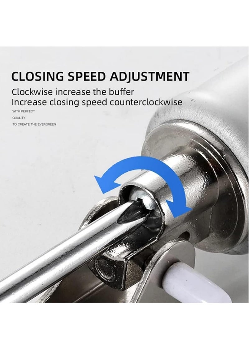RATSAW Door Closer Aluminum Pneumatic Door Closer Automatic Door Closer Side Mounted Home Fire Door Closer Device Mute Anti Collision Buffer Rebound Door Closer  - Image 3