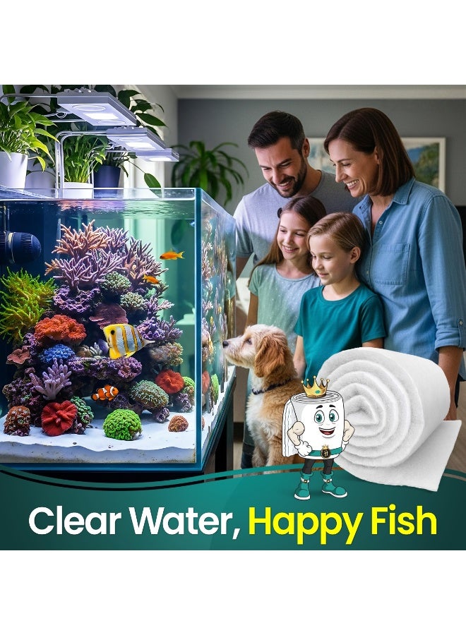 إسفنج فلتر حوض سمك، رغوة وسائط ترشيح بيوكيميائية سميكة لتنقية مياه أحواض الأسماك، 100 × 50 × 3 سم (الطول × العرض × الارتفاع) - Image 2