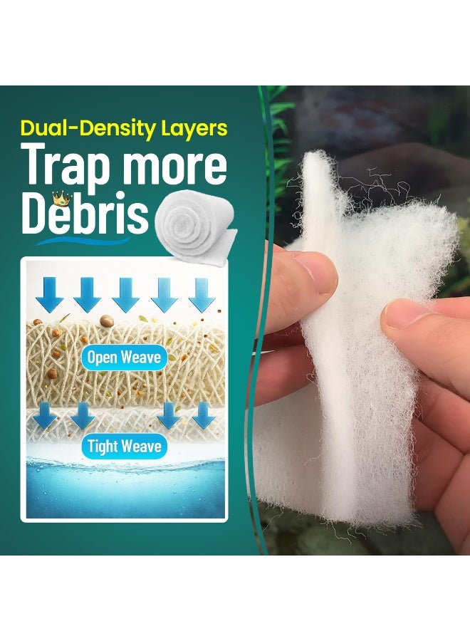 إسفنج فلتر حوض سمك، رغوة وسائط ترشيح بيوكيميائية سميكة لتنقية مياه أحواض الأسماك، 100 × 50 × 3 سم (الطول × العرض × الارتفاع) - Image 4