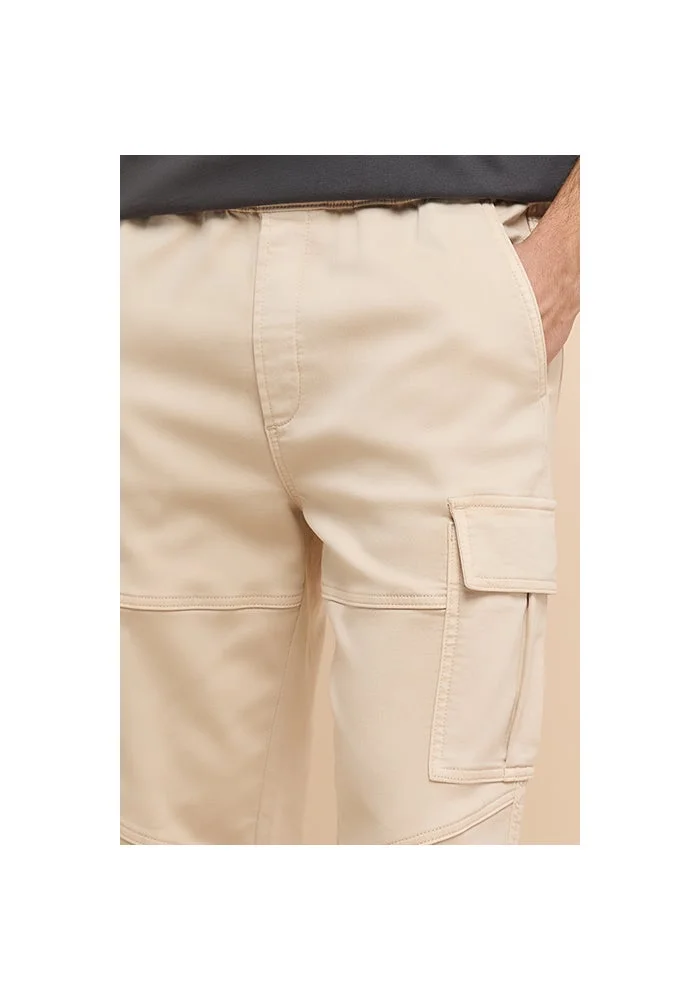 R&b  Solid Cargo Jeans with Button Closure for Men | Best Price UAE