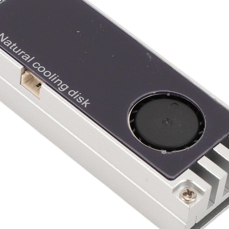 مبرد M2 SSD مع عرض درجة الحرارة، وسائد حرارية مزدوجة، وشرائح تبريد من الألومنيوم لـ NVMe مقاس 2280 باللون الفضي - Image 3