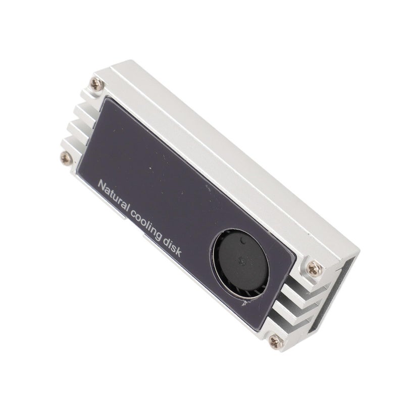 مبرد M2 SSD مع عرض درجة الحرارة، وسائد حرارية مزدوجة، وشرائح تبريد من الألومنيوم لـ NVMe مقاس 2280 باللون الفضي - Image 5