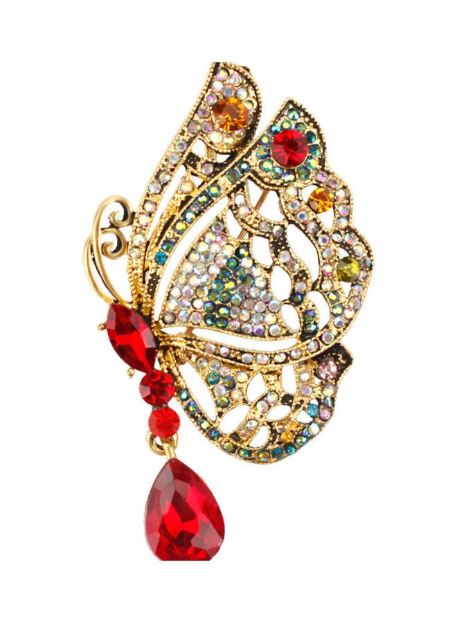 NIBEMINENT Fashionable Cute Rhinestone Butterfly Brooch - Image 1