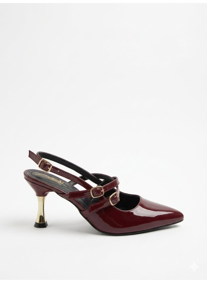 لايف ستيلاش  أحذية كعب جلدية لامعة كلاسيكية F-615 - 1نبيتي - Image 3