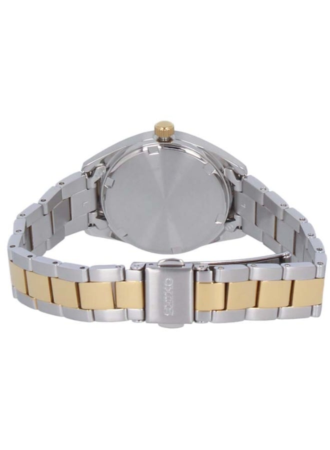 Seiko Women's Analogue Quartz Watch with Leather Strap SUR455P1, Silver-gold, Ø 30 x 8 mm, bracelet - Image 3