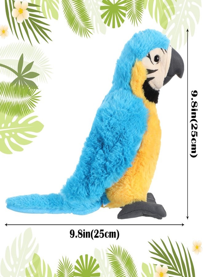 Jexine 9.8 Inch Macaw Parrot Stuffed Animal Parrot Plush Toy Soft Bird Stuffed Animal Plush Toy for Birthday Doll Gifts Bird Party Favors Decoration(Blue) - Image 2