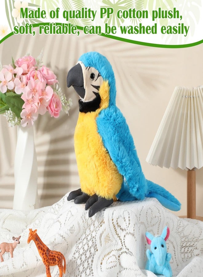 Jexine 9.8 Inch Macaw Parrot Stuffed Animal Parrot Plush Toy Soft Bird Stuffed Animal Plush Toy for Birthday Doll Gifts Bird Party Favors Decoration(Blue) - Image 5