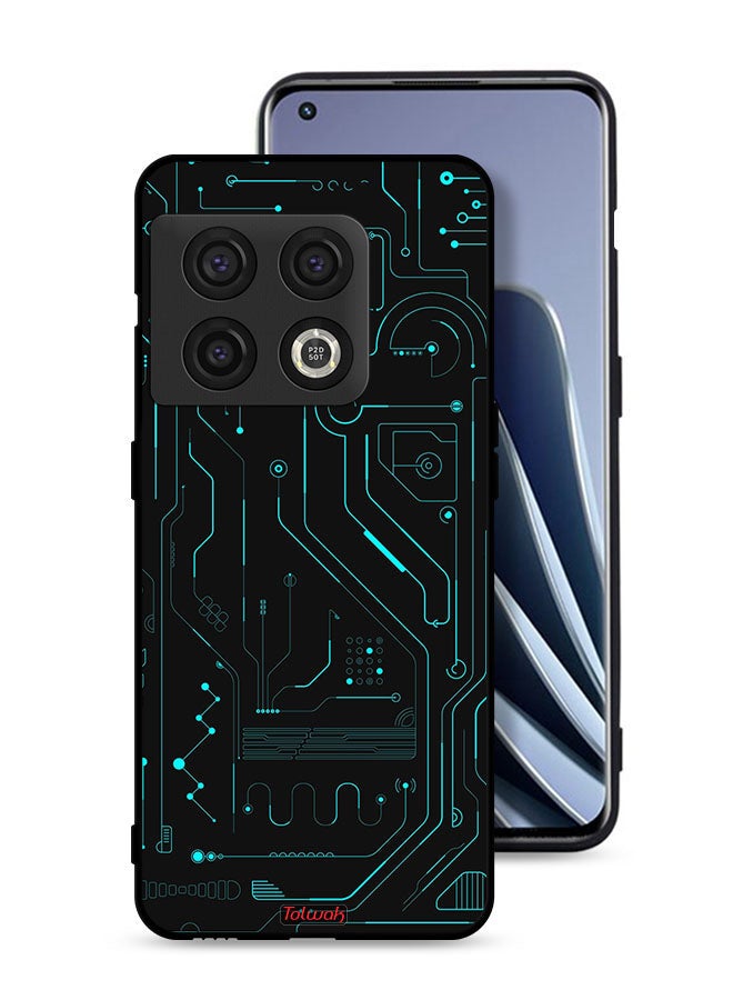 Tolwak OnePlus 10 Pro 5G Protective Case Cover Digital Art Circuits Minimalism Multiple Display - Image 1