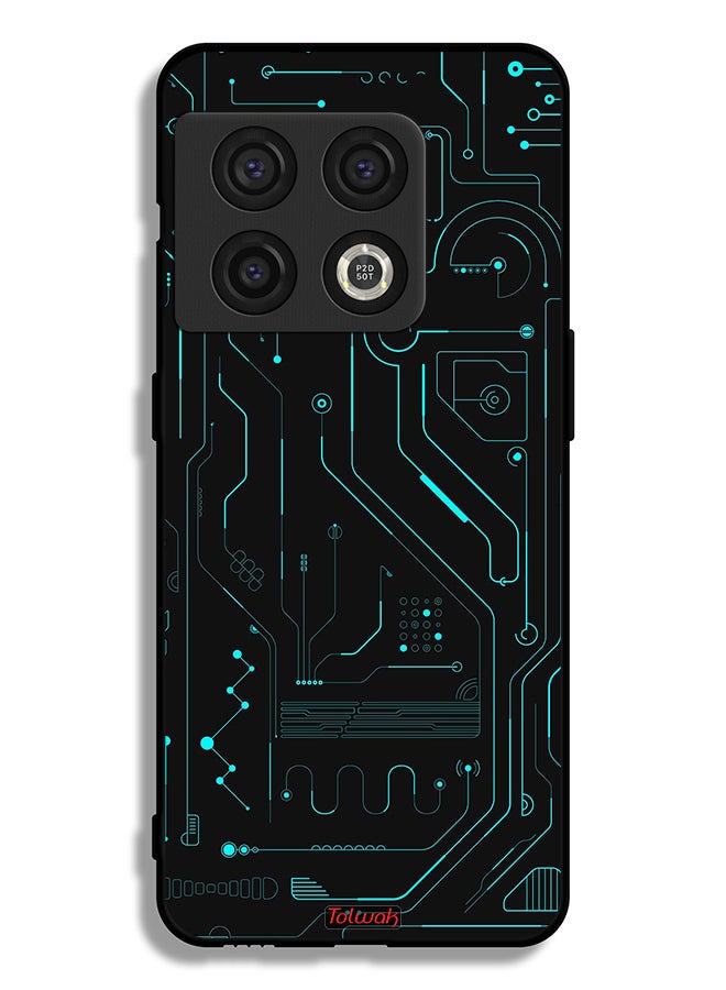 Tolwak OnePlus 10 Pro 5G Protective Case Cover Digital Art Circuits Minimalism Multiple Display - Image 2