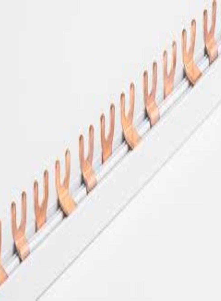 KNP KNP 3-pole copper busbar (fork type) is a key component in electrical distribution systems, designed to efficiently conduct and distribute electrical power across three circuits or phases.  - Image 3