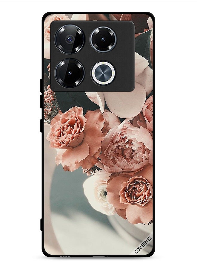 Covernex Infinix Note 40 Pro 5G Protective Case Cover Bouquet Of Beautiful Peach Flowers - Image 1